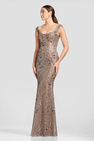 JOSIE DRESS / BRONZE MULTI