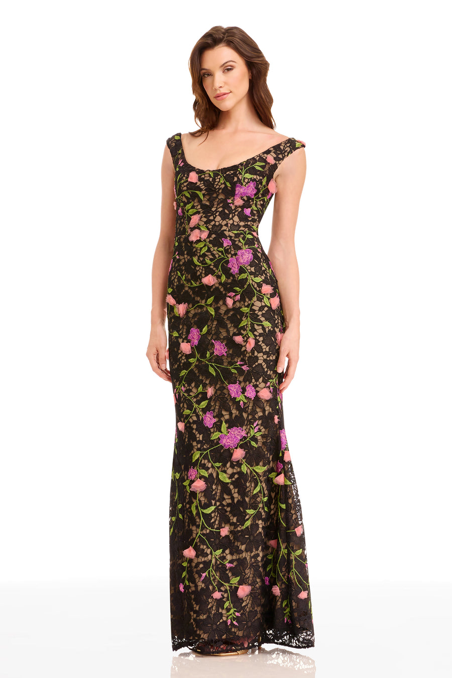 JOSIE DRESS / BLACK MULTI