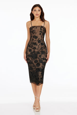 Josselyn Dress / BLACK-NUDE