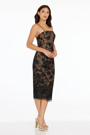 Josselyn Dress / BLACK-NUDE