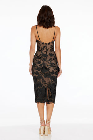 Josselyn Dress / BLACK-NUDE