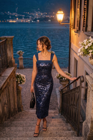 Julie Dress / NAVY MULTI