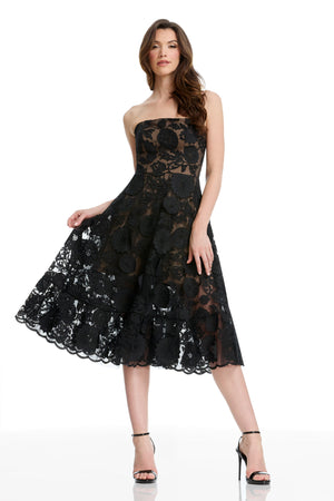 KAILYN DRESS / BLACK-NUDE