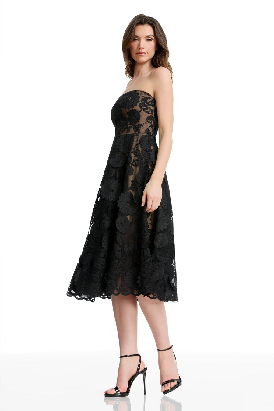 KAILYN DRESS / BLACK-NUDE