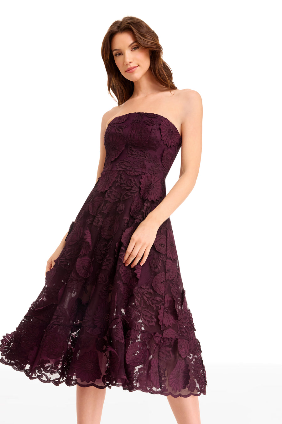 dress the population cherry dress Dress the Population Kaya Cherry Embroidered Mini Flutter Hem Dress Size XL