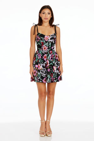 Kaitrin Dress / BLACK MULTI
