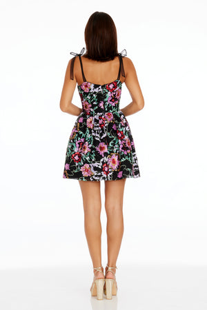 Kaitrin Dress / BLACK MULTI