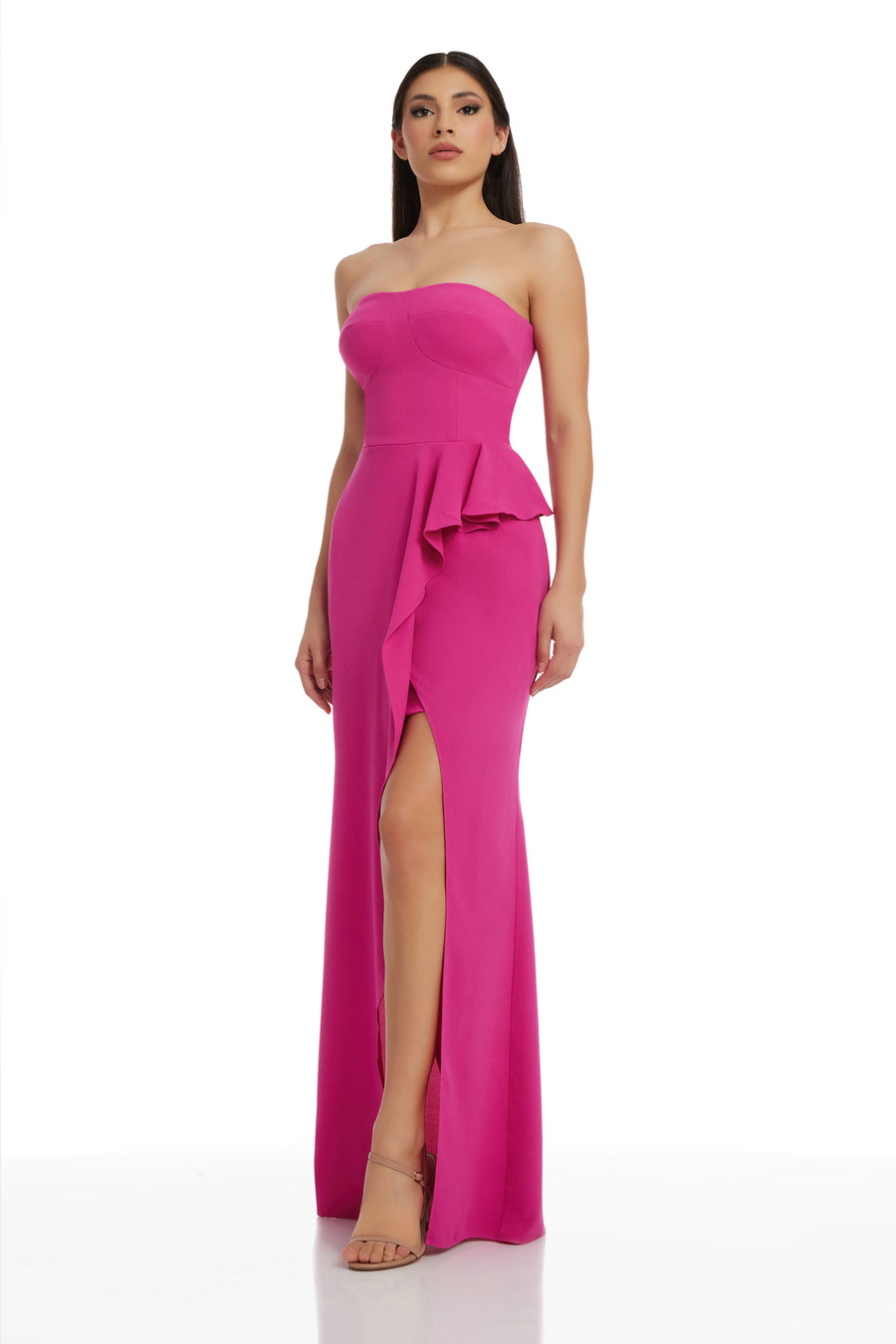 dress the population karen gown Karla Gown XL / MIDNIGHT BLUE B