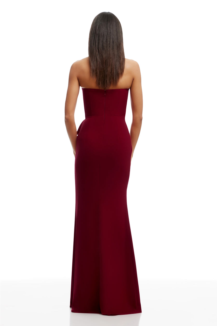 dress the population kai strapless gown Kai Gown M / GARNET
