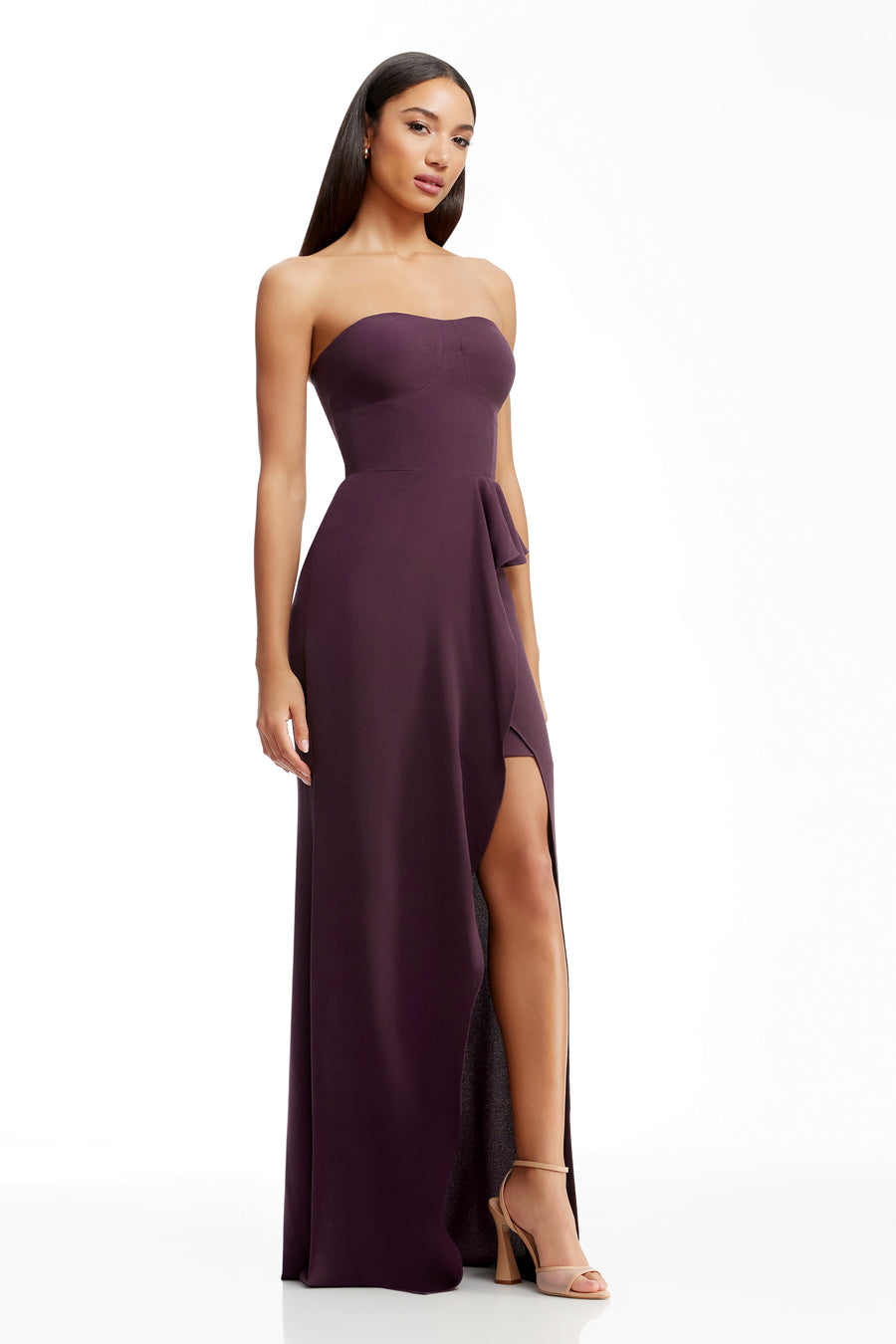 exceptional evening maxi dress V-Neck Long Evening Gown with Unique Wings HAREM's Brides