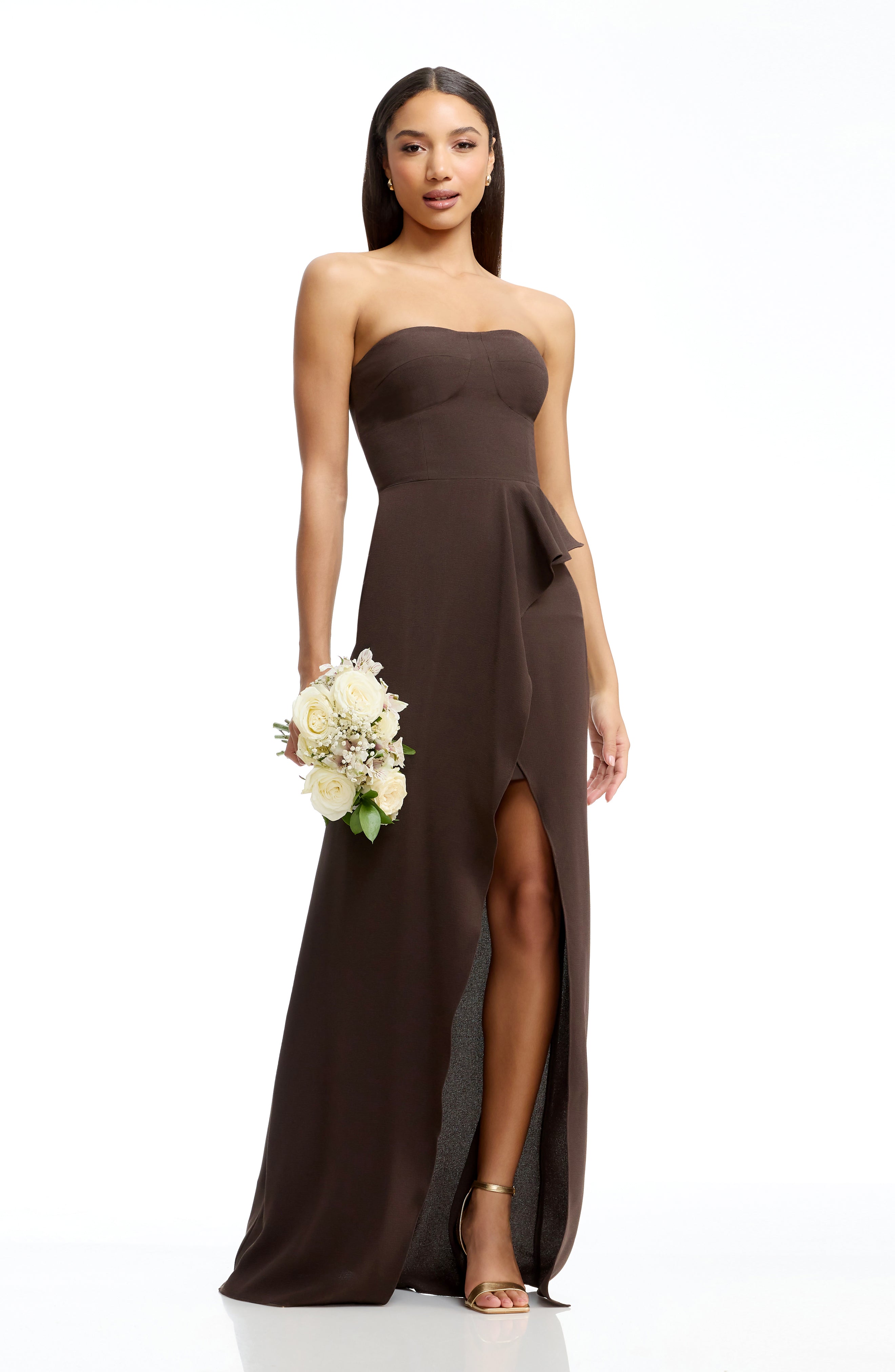 strapless open back dress Kai Gown