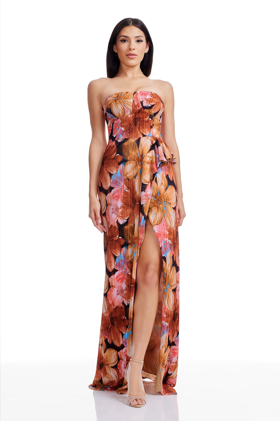 kai evening gown dress the population Kai Gown M / GARNET