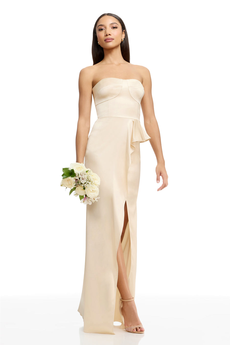 dress the population kai crepe maxi dress Kai Gown M / GARNET