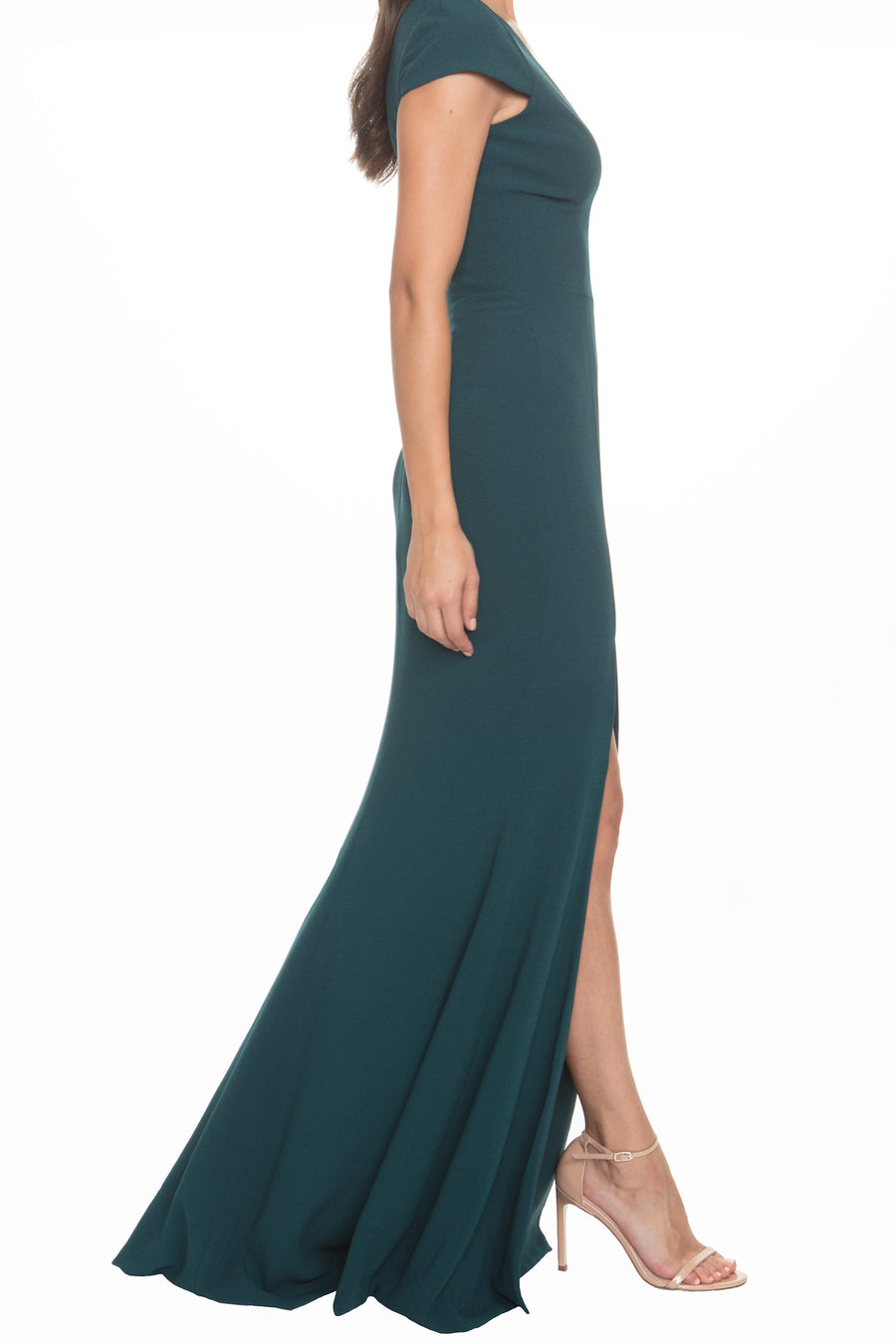 dress the population karen gown New DRESS THE POPULATION Karen Sequin & Lace Trumpet Gown In White/ Black Sz S