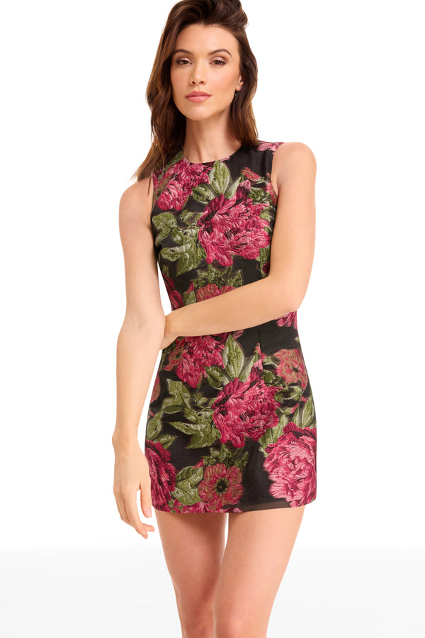KATHERINE DRESS / PINK ROSE MULTI