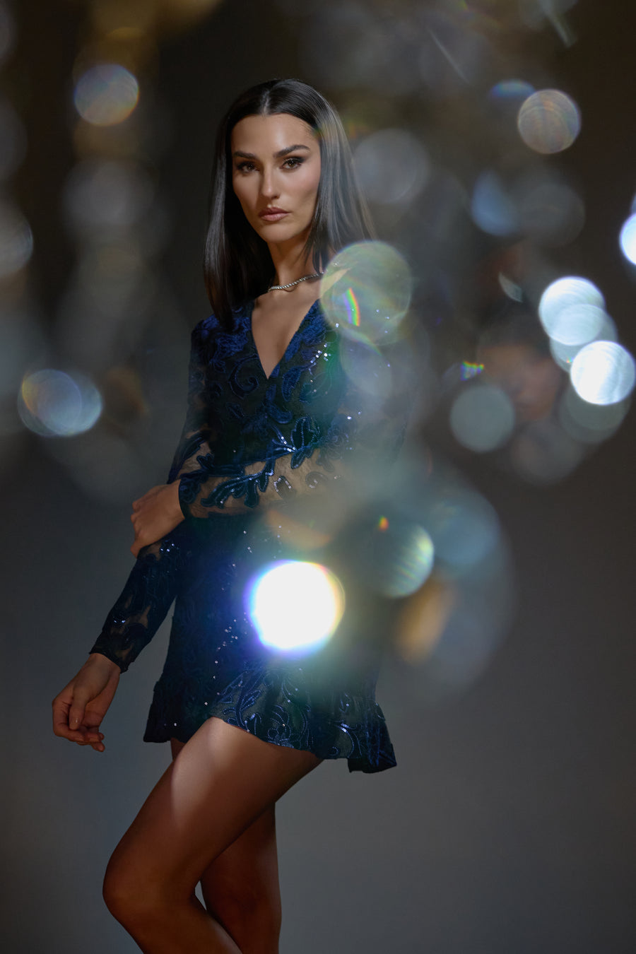Kelsey Dress / NAVY-BLACK