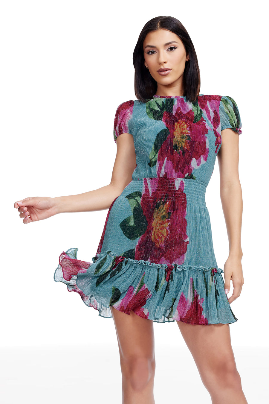 Kenley Dress / TURQUOISE MULTI
