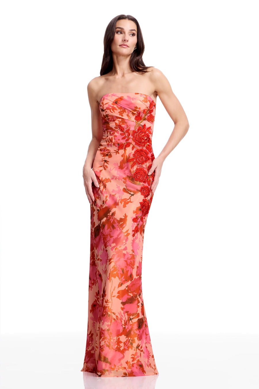 Kinley Gown / PEACH MULTI