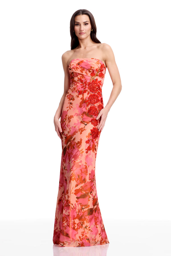 Kinley Gown / PEACH MULTI