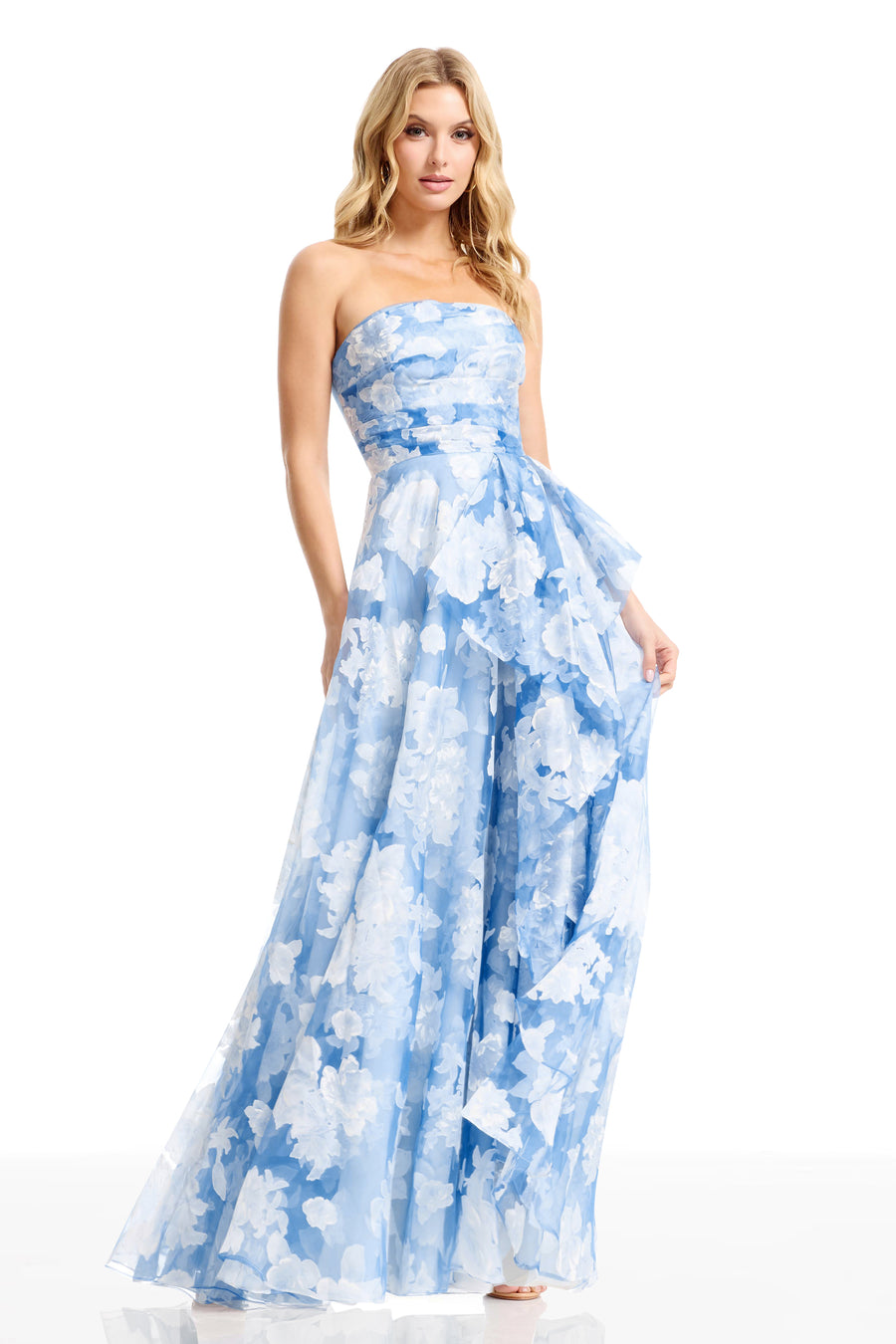 dress the population gowns & formal dresses Dress the Population Women's Sandra Gown in Electric Blue