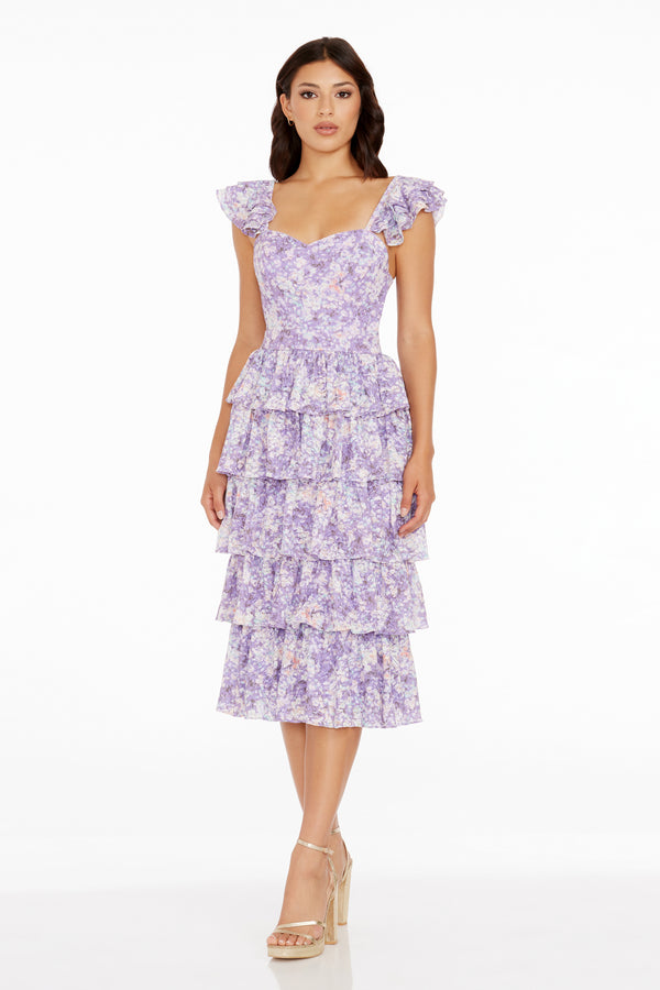 Kristen Dress / LAVENDER MULTI