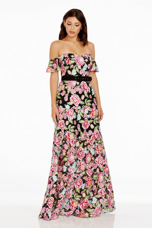 Lara Dress / PINK ROSE MULTI