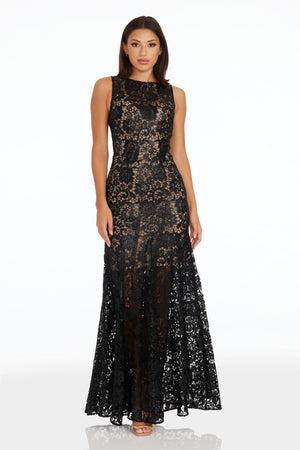 Laurel Dress / BLACK-NUDE