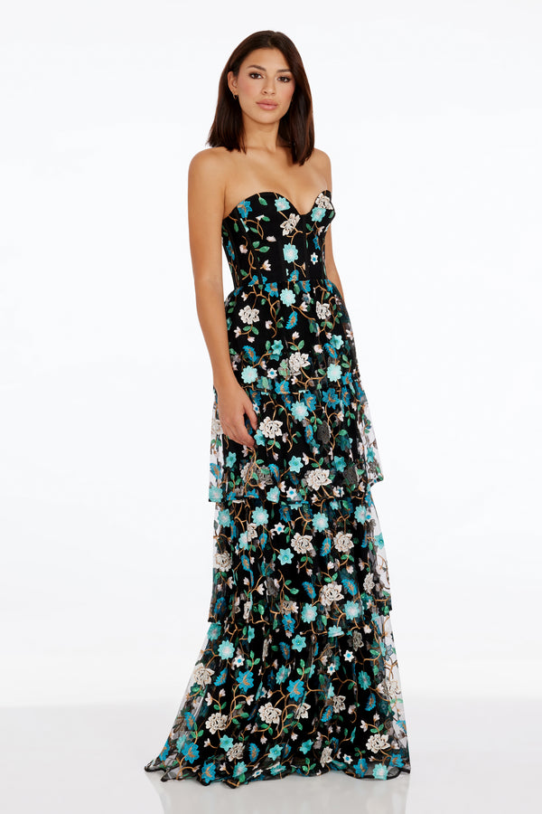 Layana Dress / TURQUOISE MULTI
