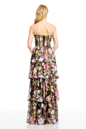 LAYANA GOWN / BLACK MULTI