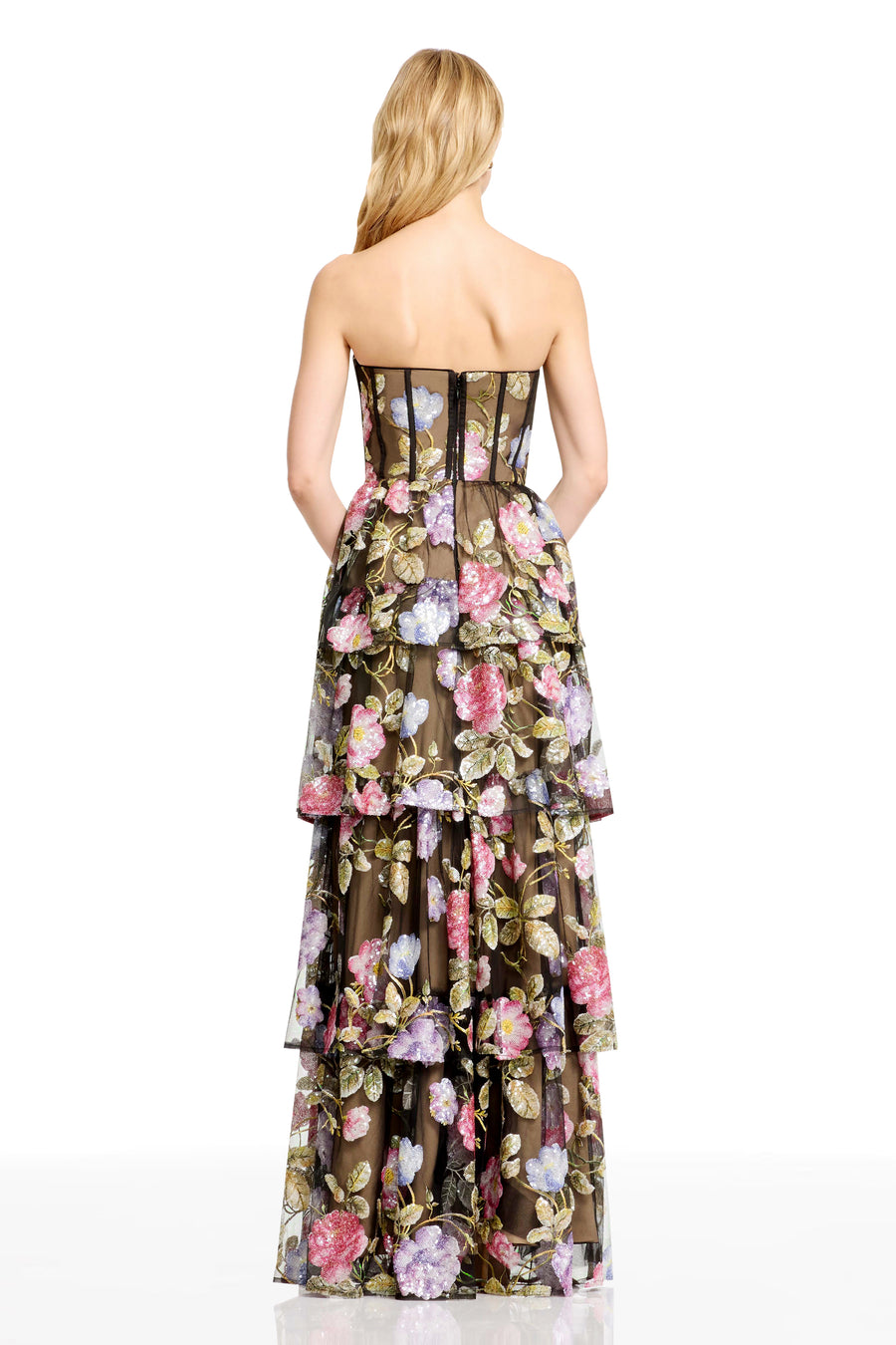 LAYANA GOWN / BLACK MULTI