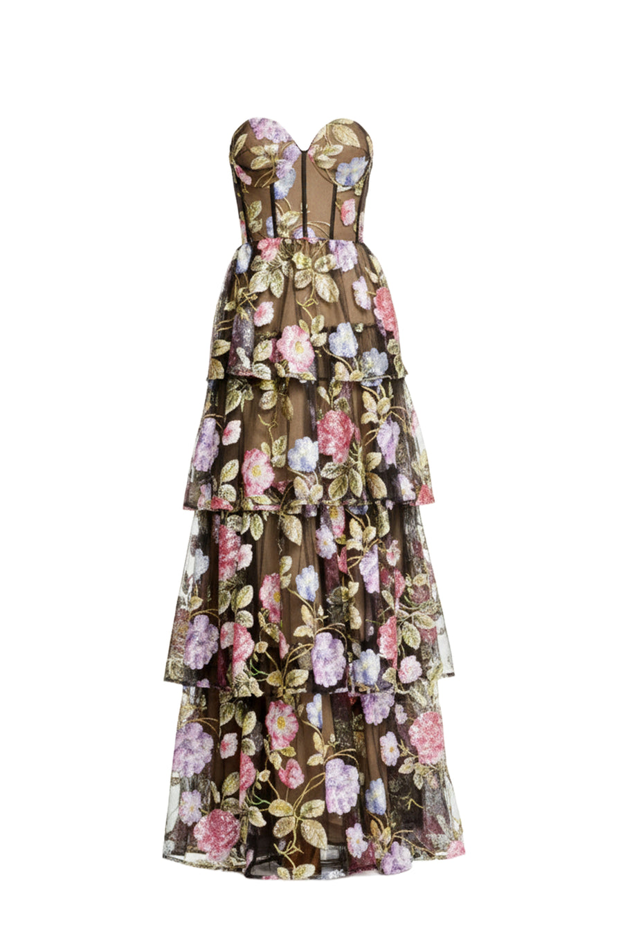 LAYANA GOWN / BLACK MULTI