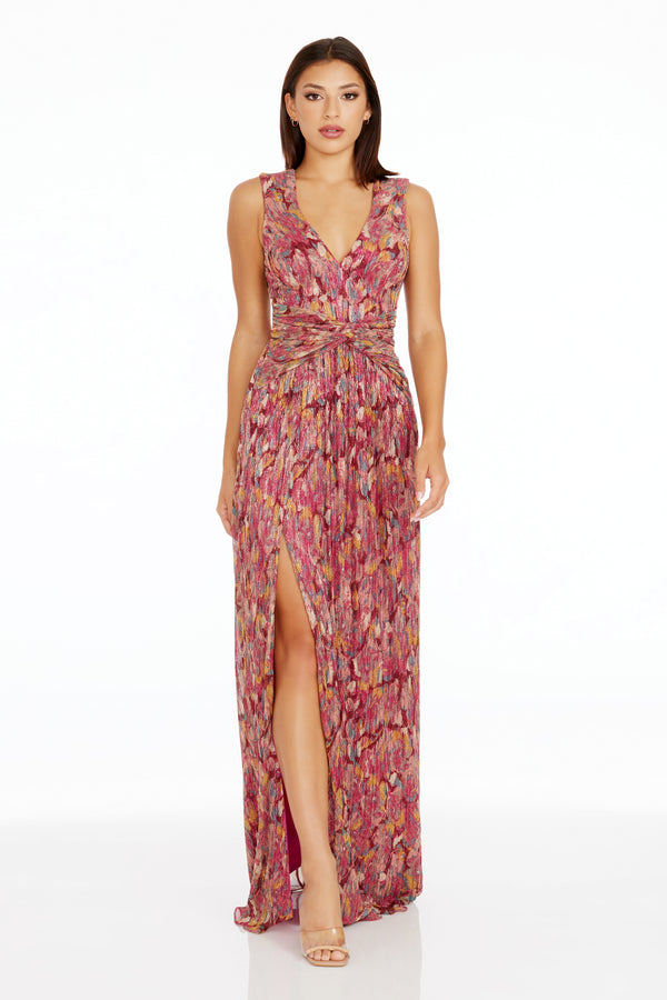 Leanna Gown / BRIGHT FUCHSIA MULTI