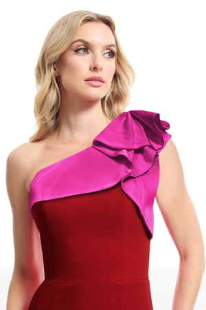 LENNON DRESS / ROUGE-BRIGHT F