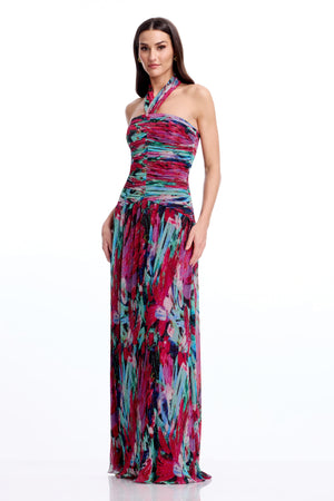 Lillian Gown / BRIGHT FUCHSIA MULTI