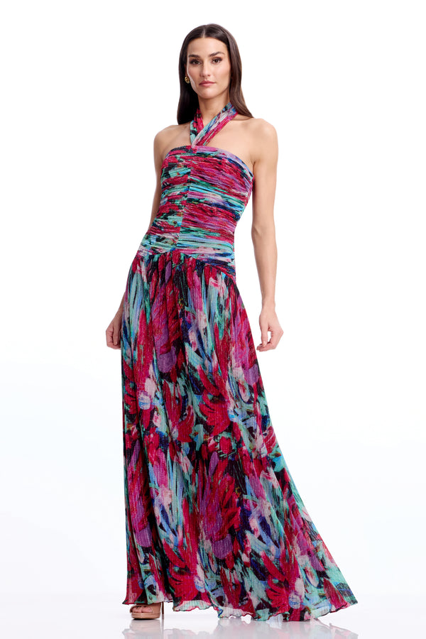 Lillian Gown / BRIGHT FUCHSIA MULTI