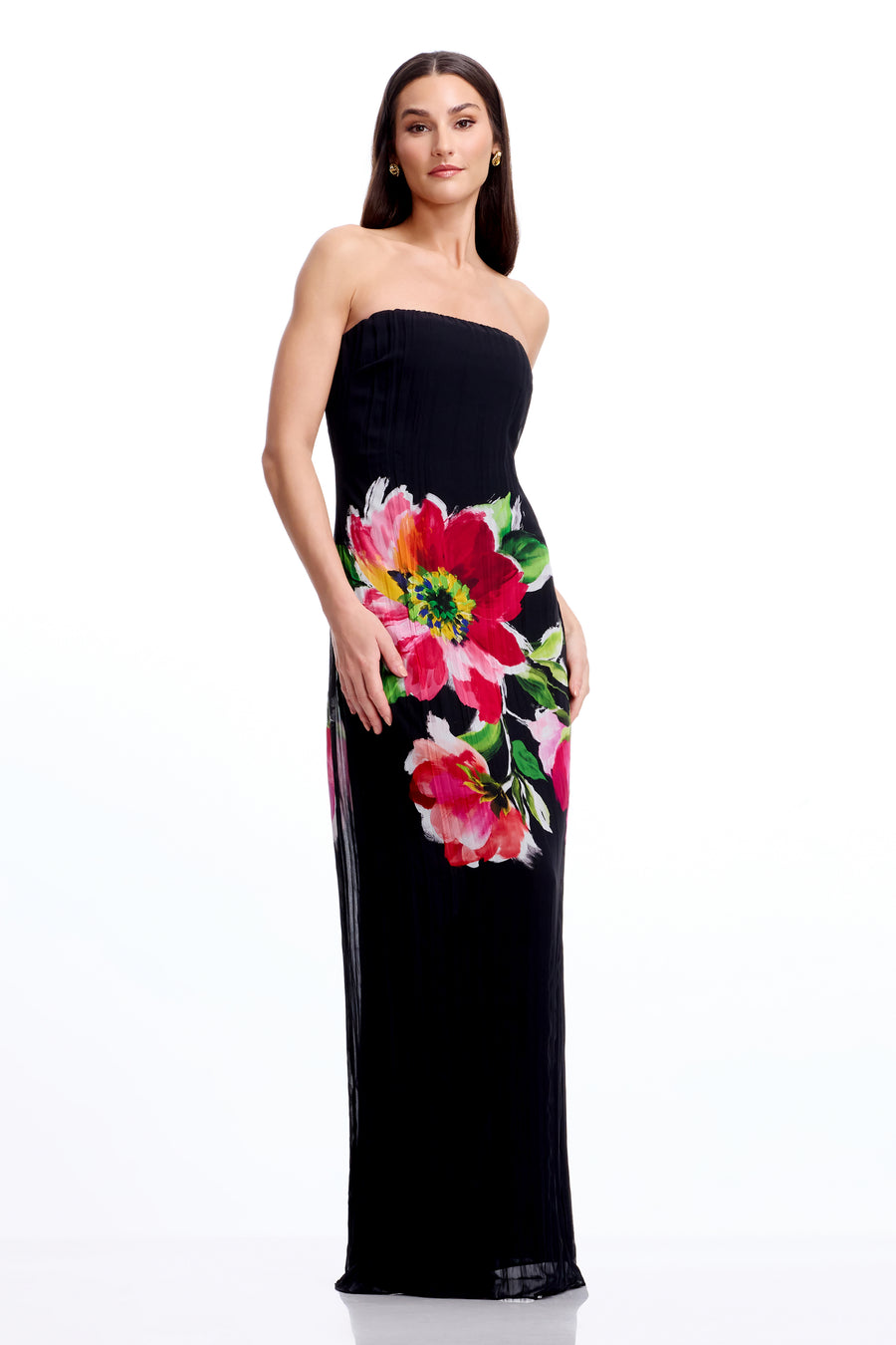 Linda Gown / BLACK MULTI