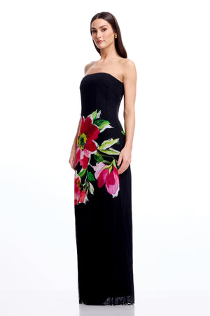 Linda Gown / BLACK MULTI