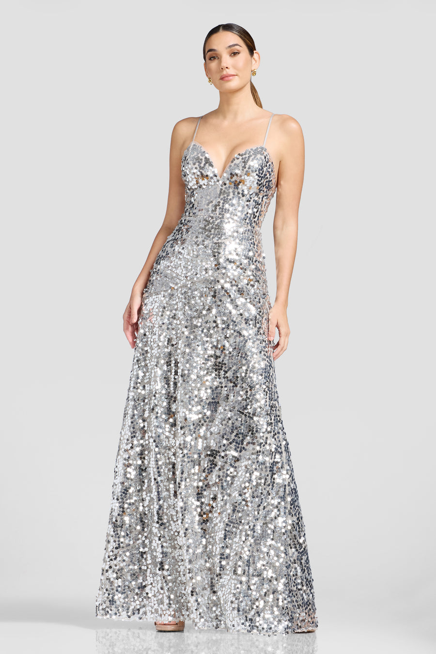 Lindsey Dress / SILVER-NUDE