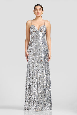 Lindsey Dress / SILVER-NUDE