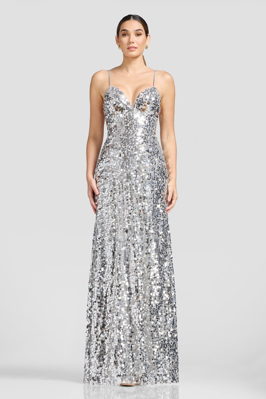 Lindsey Dress / SILVER-NUDE