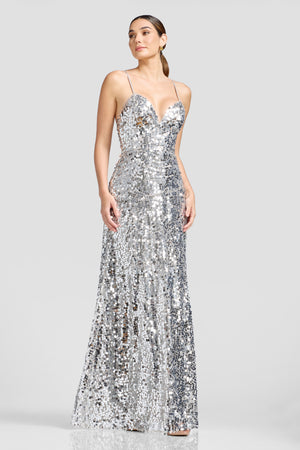 Lindsey Dress / SILVER-NUDE
