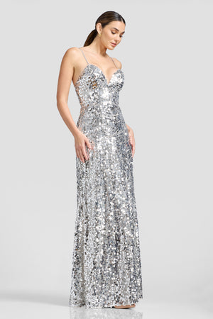 Lindsey Dress / SILVER-NUDE