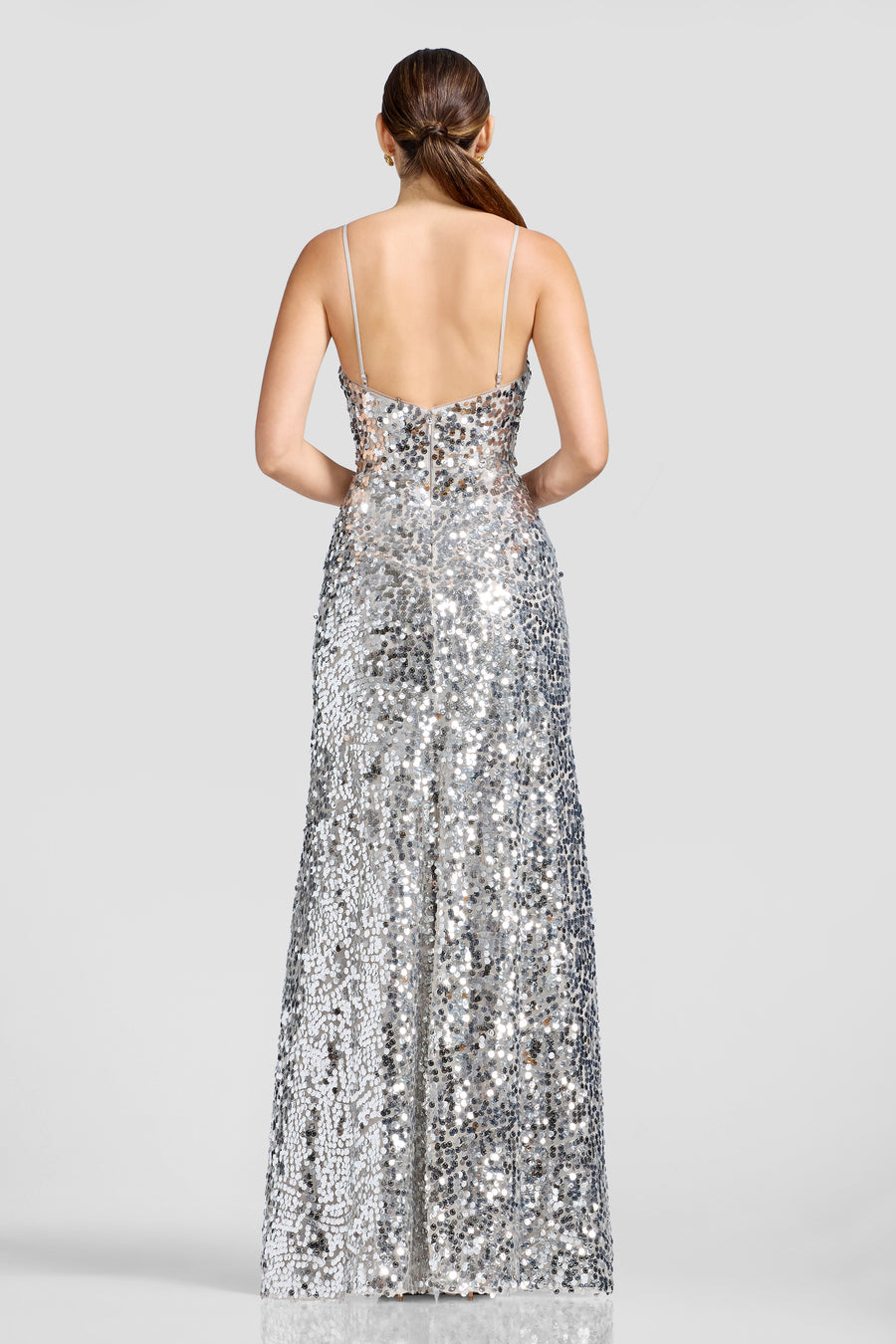 Lindsey Dress / SILVER-NUDE