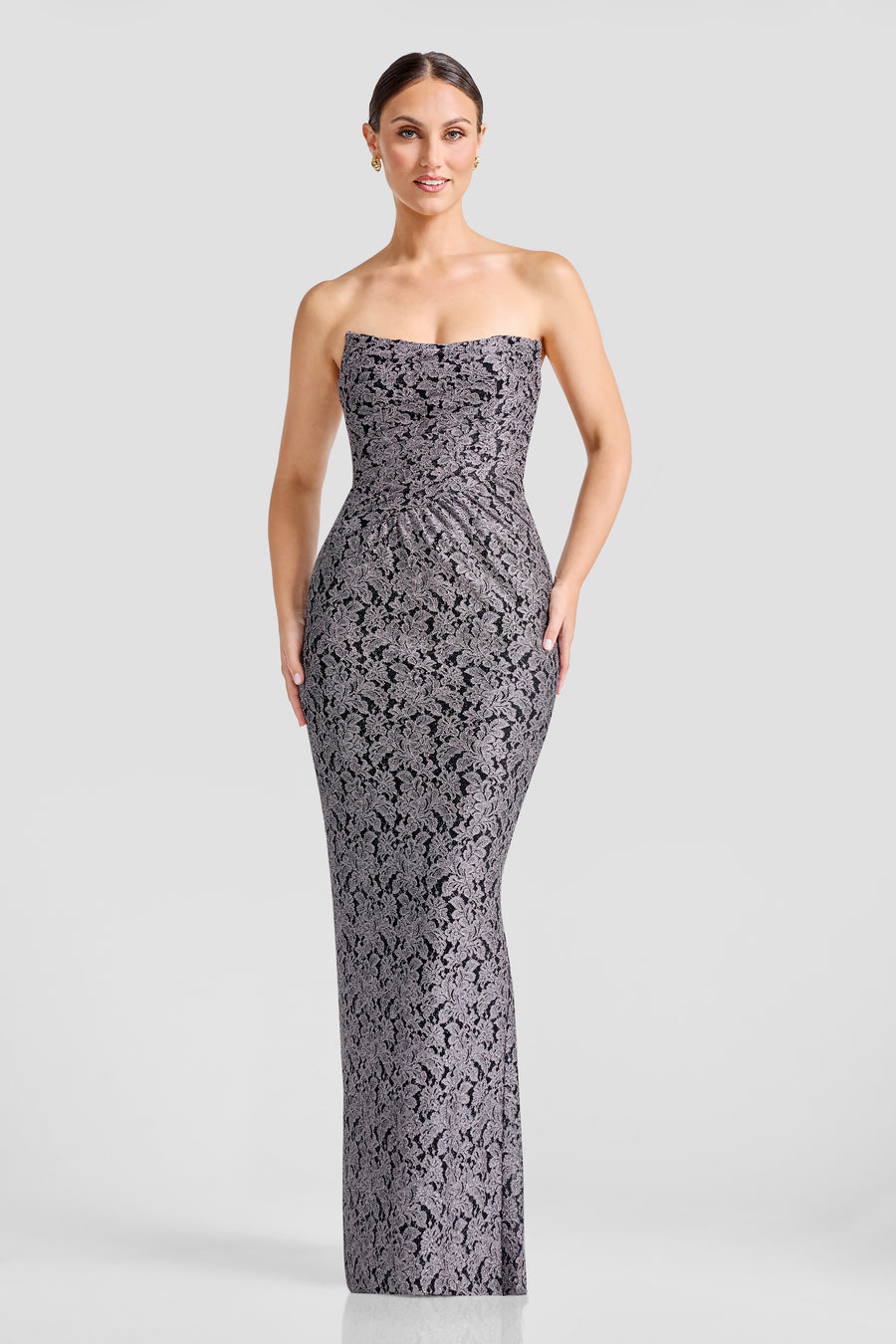 Liora Dress / GUNMETAL MULTI