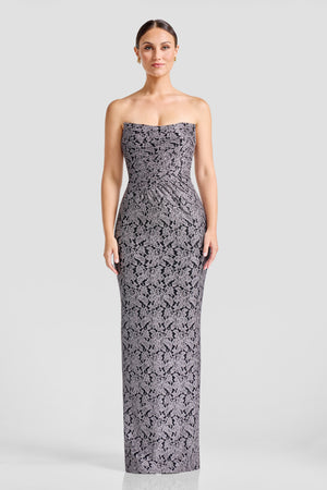Liora Dress / GUNMETAL MULTI