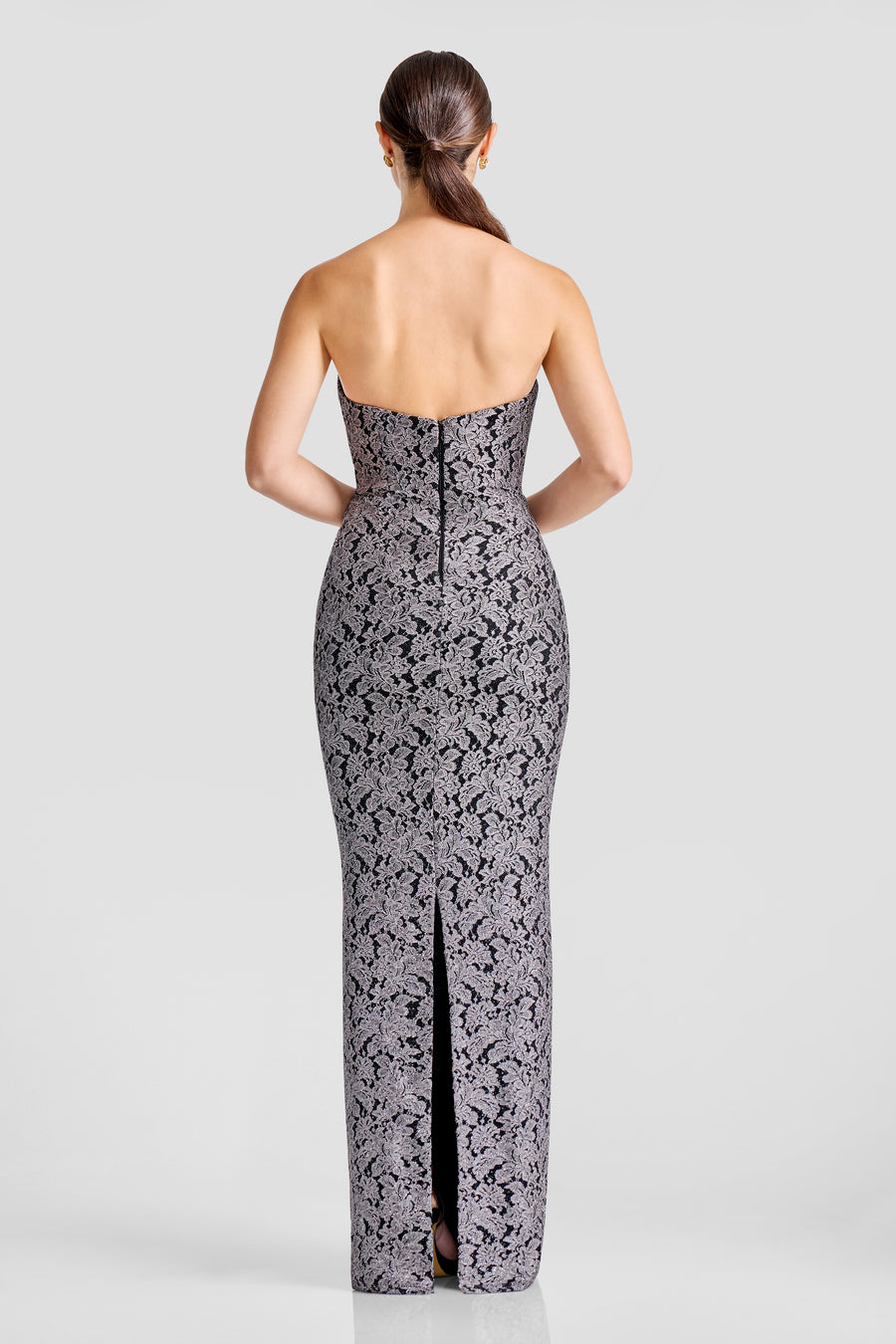 Liora Dress / GUNMETAL MULTI