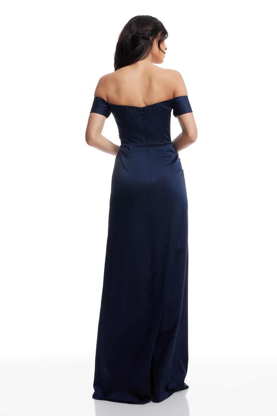 logan off the shoulder evening dress Logan Dress Dress the Population