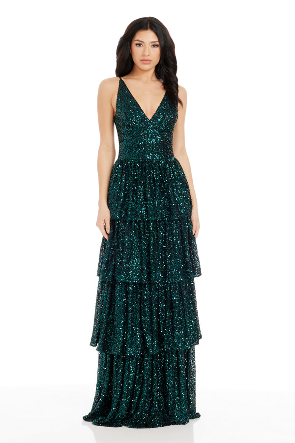 Lorain Gown / DEEP EMERALD