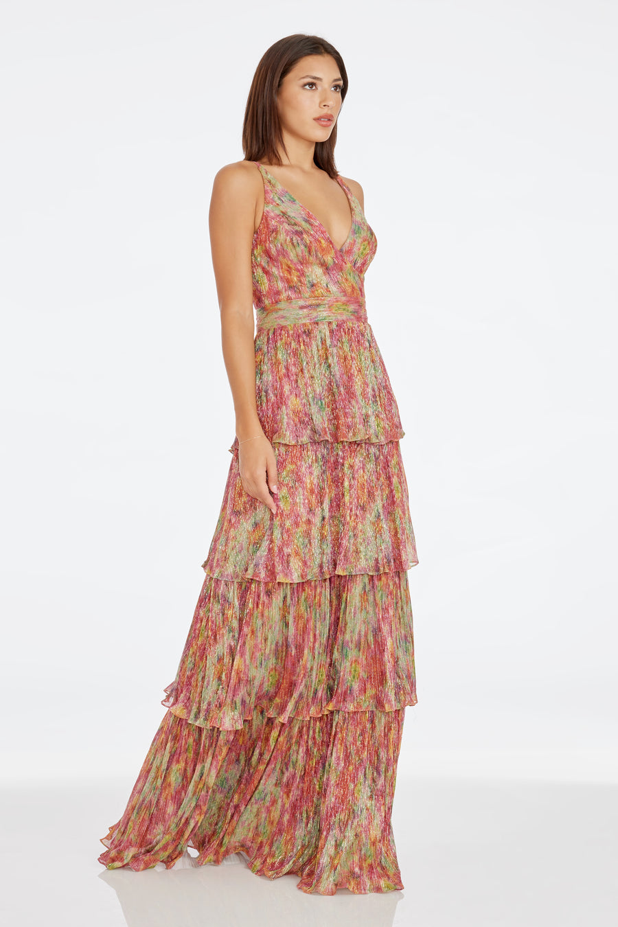 Lorain Gown / BRIGHT FUCHSIA MULTI