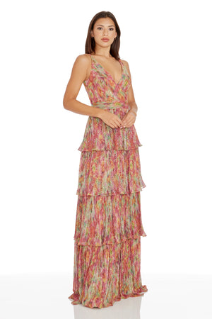 Lorain Gown / BRIGHT FUCHSIA MULTI